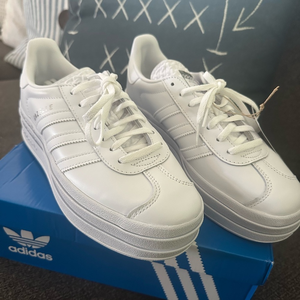 Adidas Gazelle Triple White Women's Classic White Sneakers